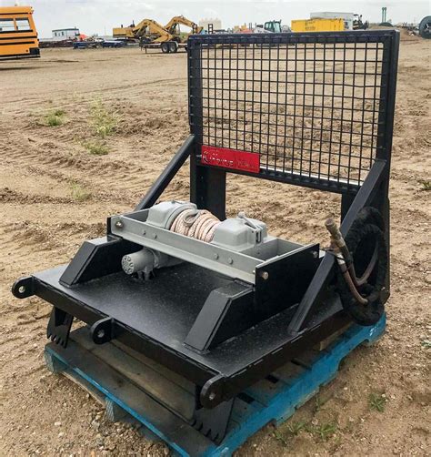 hydraulic winch for skid steer|skid steer recovery winch attachment.